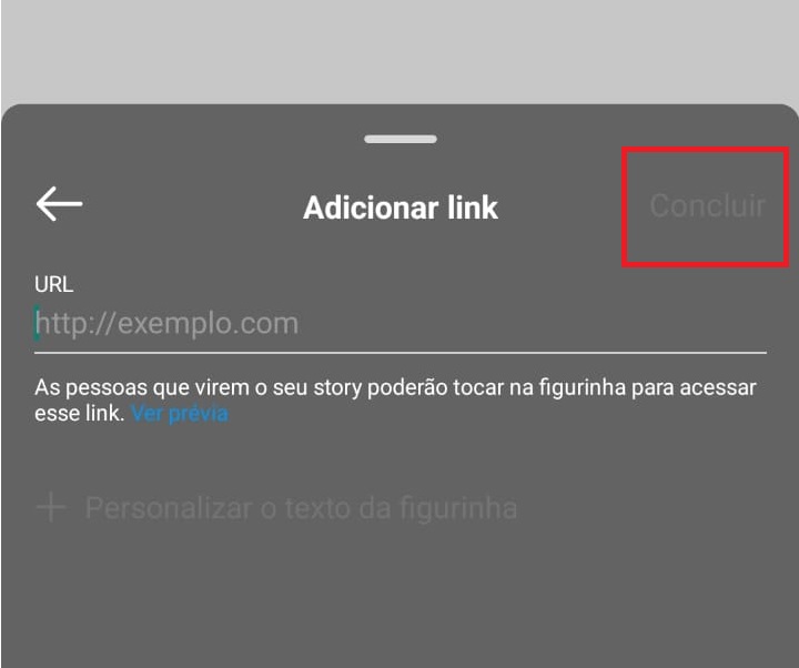 Saiba como colocar link em stories passo 3