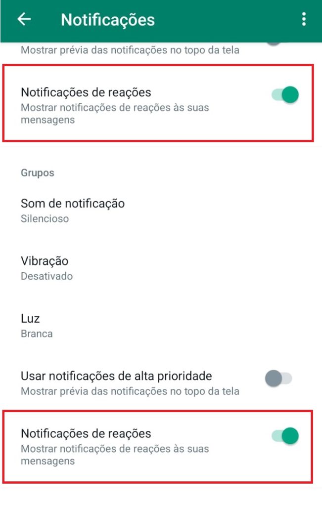 Como reagir a mensagens no Whatsapp com emoji passo 3