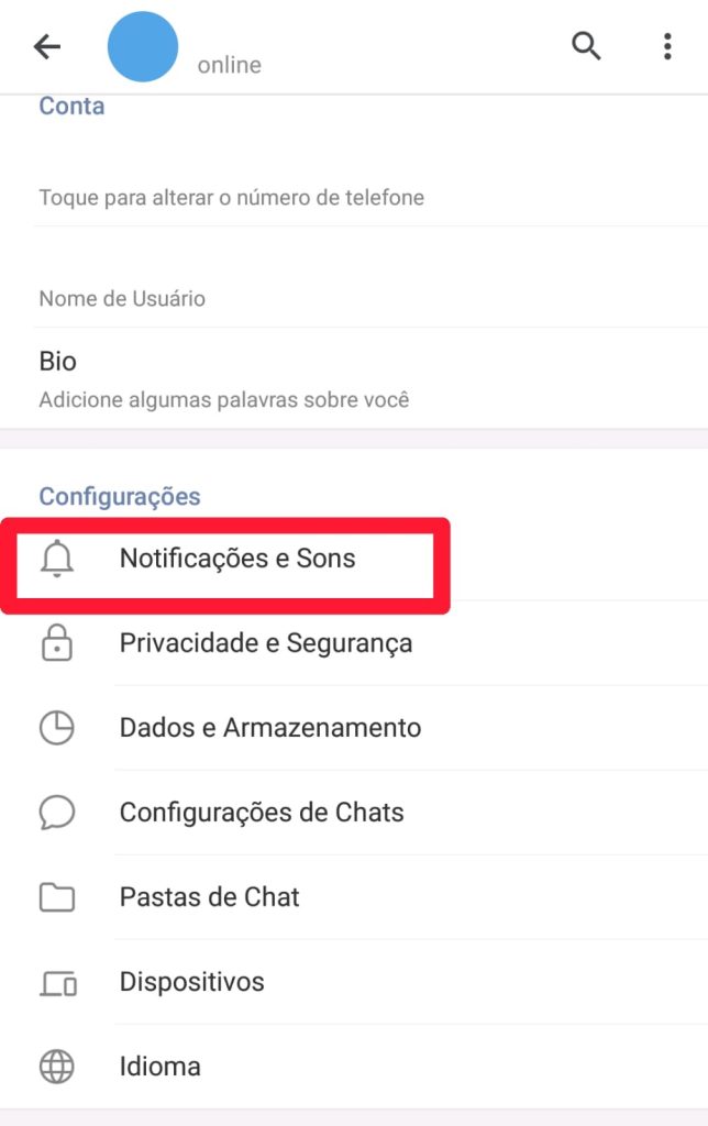 como personalizar o som das notificações passo 2