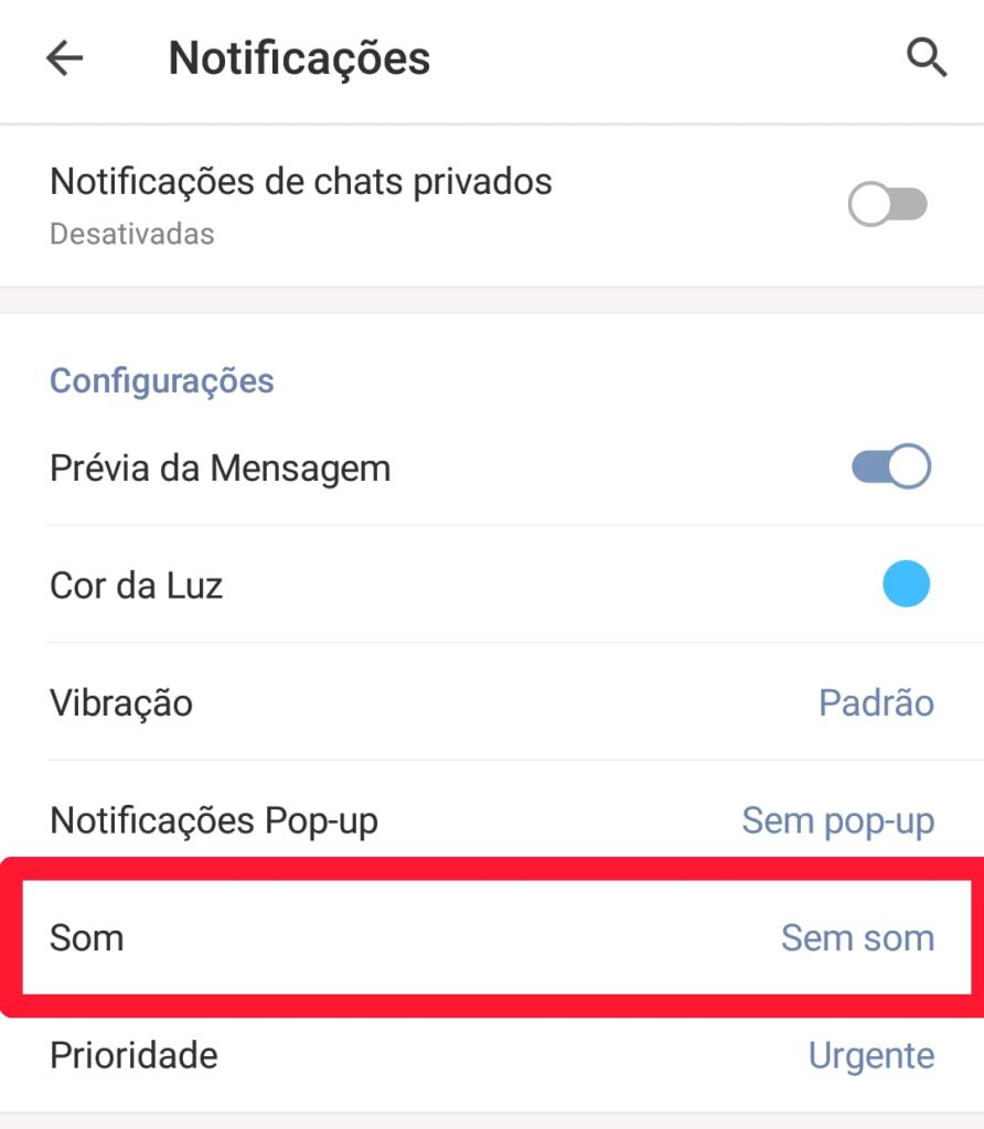 como personalizar o som das notificações passo 4