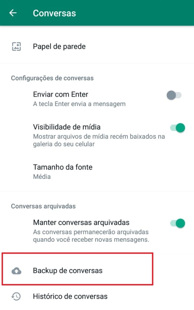 WhatsApp como recuperar mensagens apagadas backup passo 2