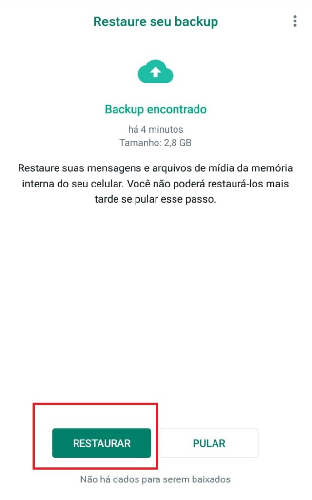 WhatsApp como recuperar mensagens apagadas passo 5.1