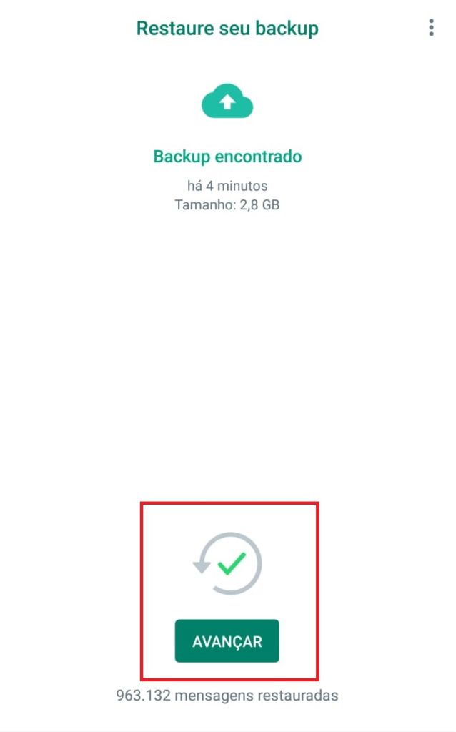 WhatsApp como recuperar mensagens apagadas passo 5.2
