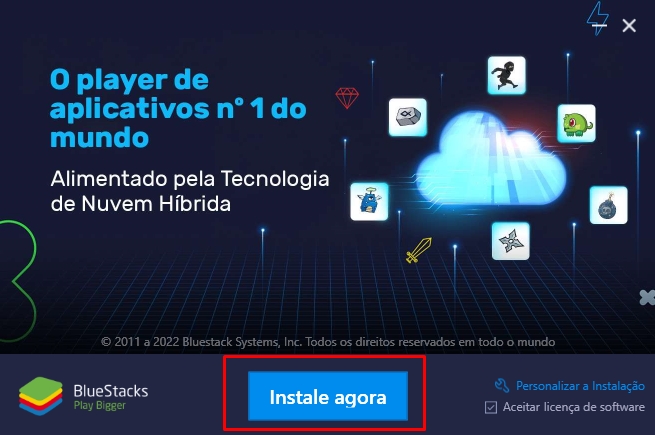 como instalar o BlueStacks passo 2