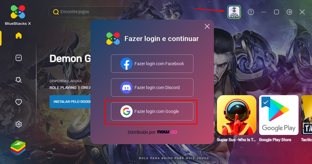 como instalar o BlueStacks passo 3