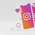 dois celular com o logotipo do Instagram e vários ícones