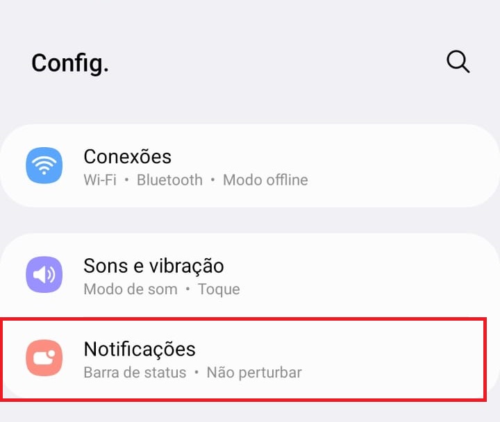 como tirar a notificação de correio de voz passo 1