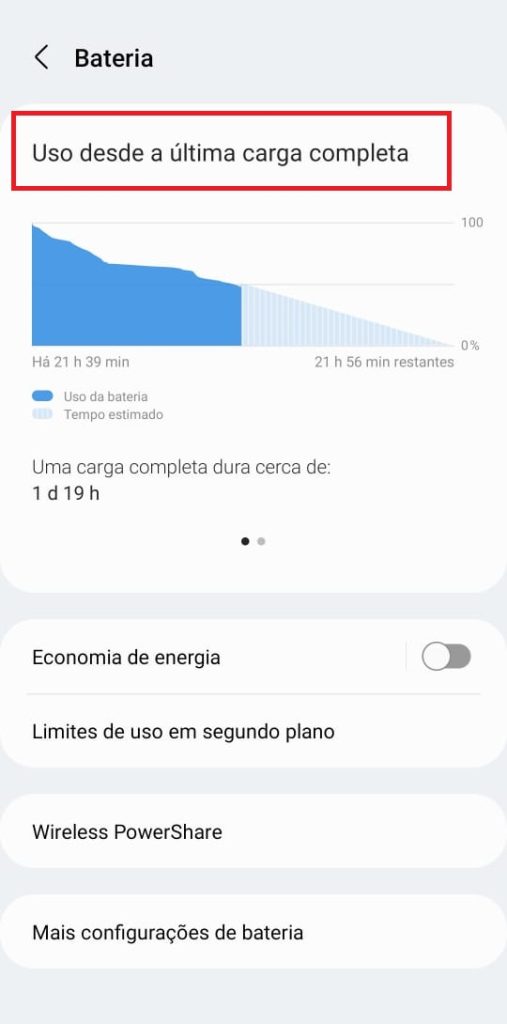 como verificar quais aplicativos estão consumindo bateria passo 2