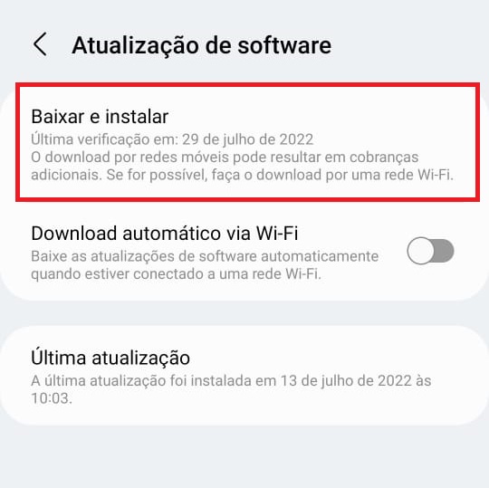 como verificar se tem atualização do Android passo 4