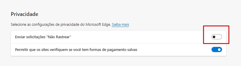 como abrir uma guia anônima no Microsoft Edge passo 3