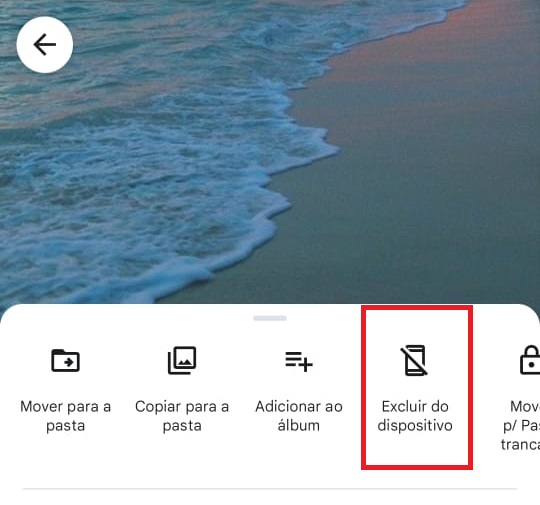 como apagar imagens pelo Android passo 4