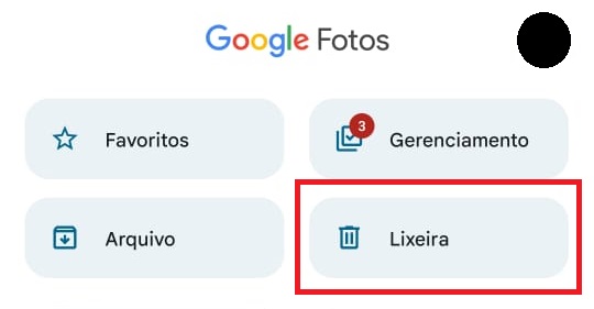 como restaurar fotos da Lixeira passo 2