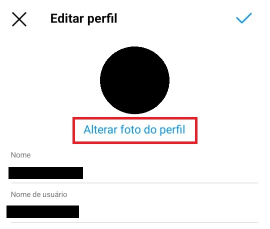 como remover a foto de perfil do Instagram passo 2.2