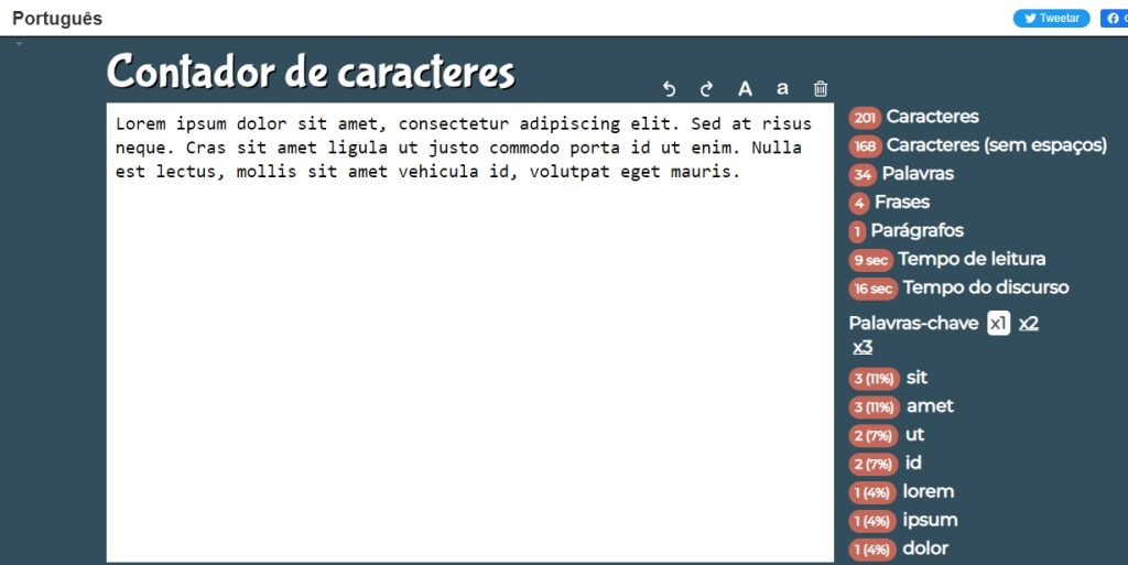 site Contador de Caracteres