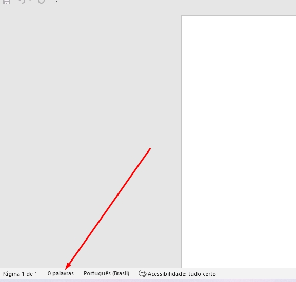 contador de caracteres do Microsoft Word