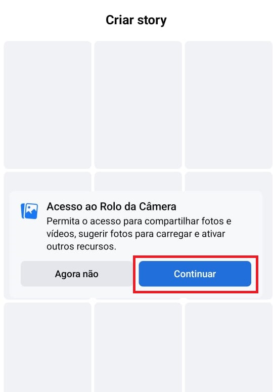 como um story no Facebook passo 2