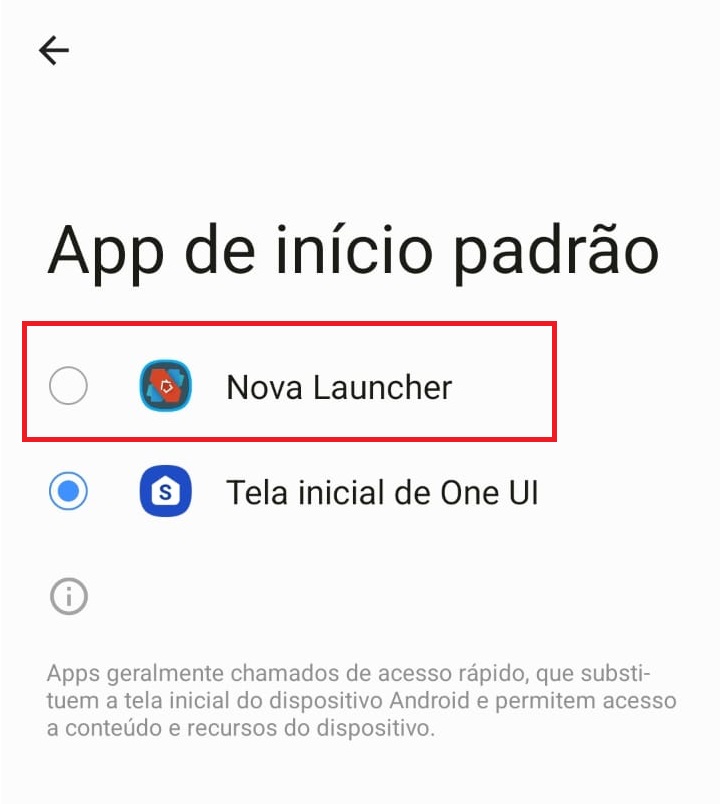 como ocultar a barra de notificações no Android pela Nova Launcher passo 3.1