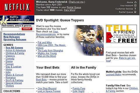 Lançamento do site Netflix.com, o primeiro site de venda e aluguel de DVDs.