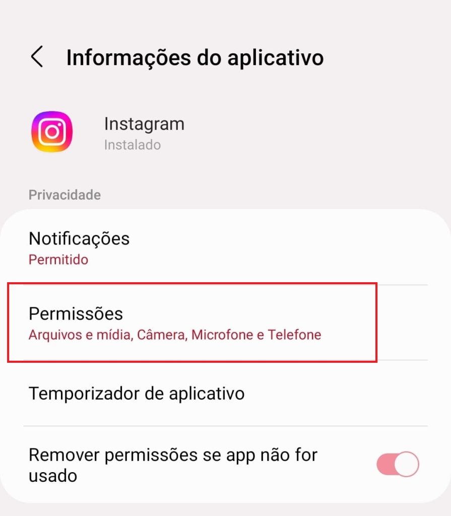 como ativar a câmera do Instagram passo 3