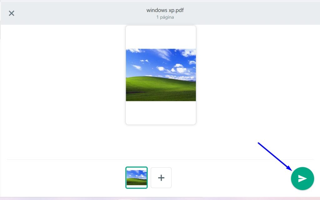 como enviar foto em PDF pelo WhatsApp Web passo 6
