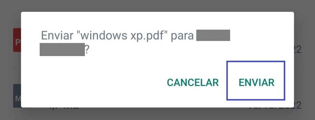 como enviar foto em PDF pelo WhatsApp no Android passo 6