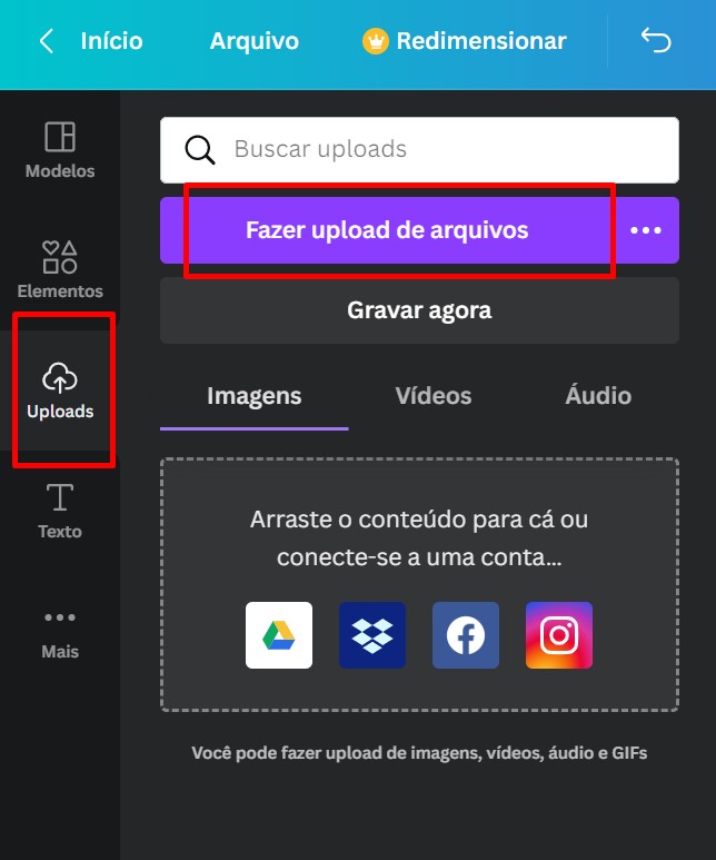 como fazer carrossel para o Instagram no Canva passo 7.1