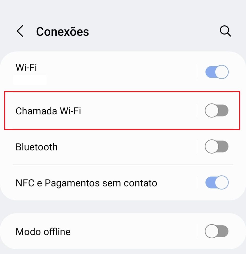 como fazer chamada wi-fi no Android passo 2.2