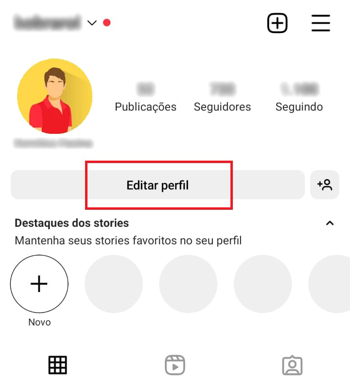 como colocar o status de relacionamento na bio do Instagram passo 3