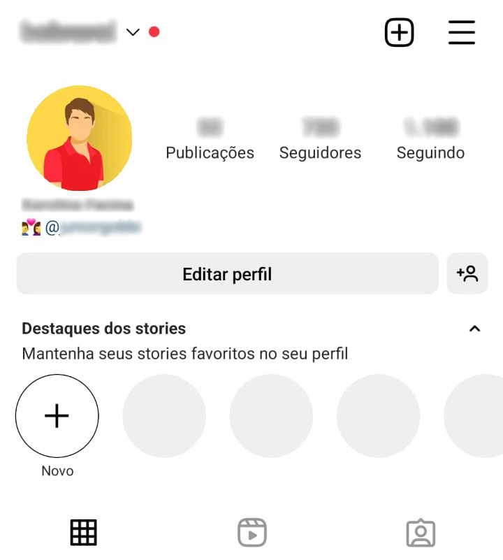 como colocar o status de relacionamento na bio passo 7