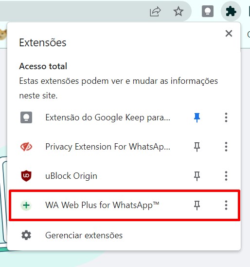 como colocar senha no WhatsApp Web passo 1