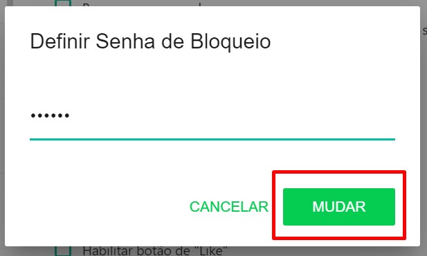 como colocar senha no WhatsApp Web passo 3