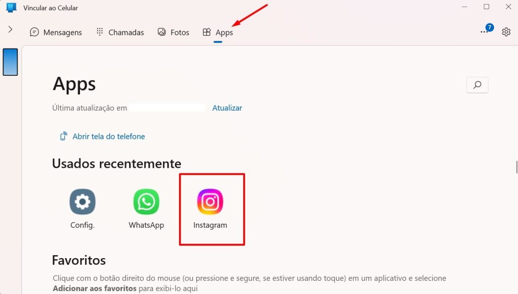 como mandar áudio no Instagram pelo Windows passo 4