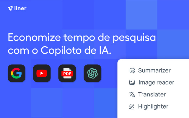 Liner, extensão de produtividade para usar no Chrome.