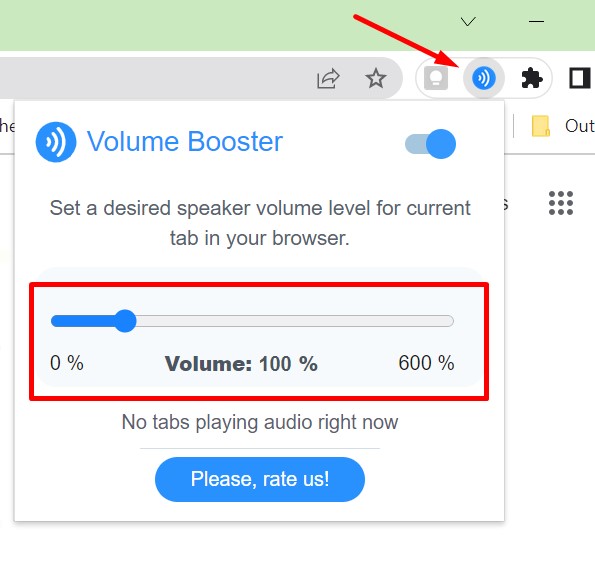 como aumentar o volume do notebook no Google Chrome com o Volume Booster passo 3