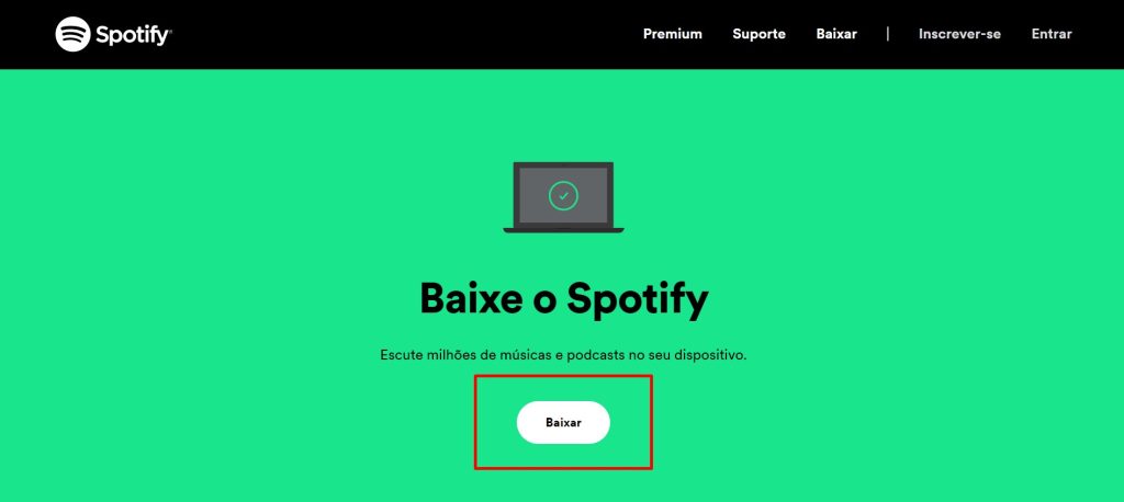 como baixar o Spotify no PC passo 2