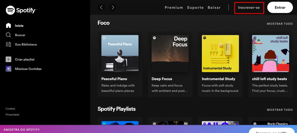 como assinar o Spotify Premium passo 2