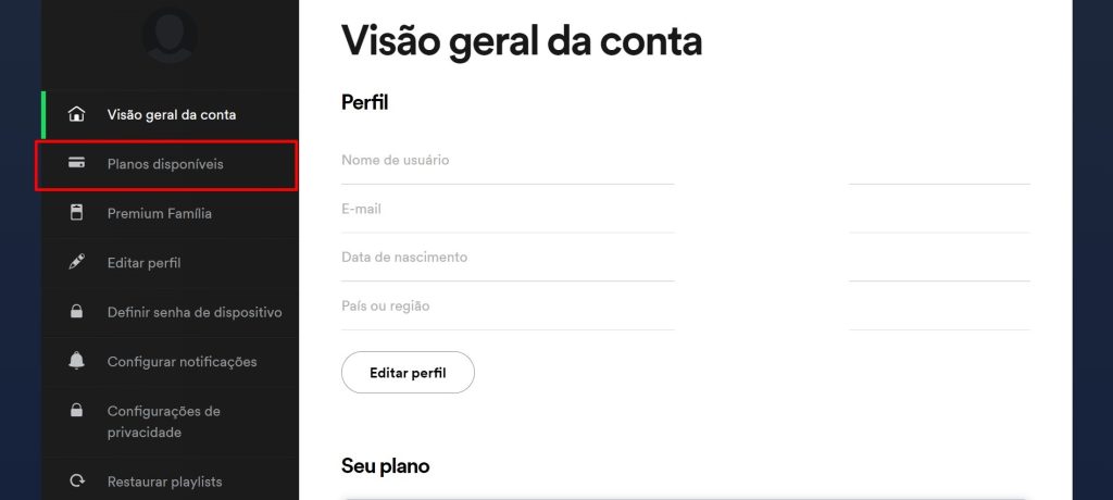 como assinar o Spotify Premium passo 5