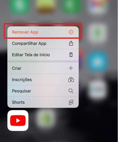 como excluir aplicativos do celular iOs passo 3