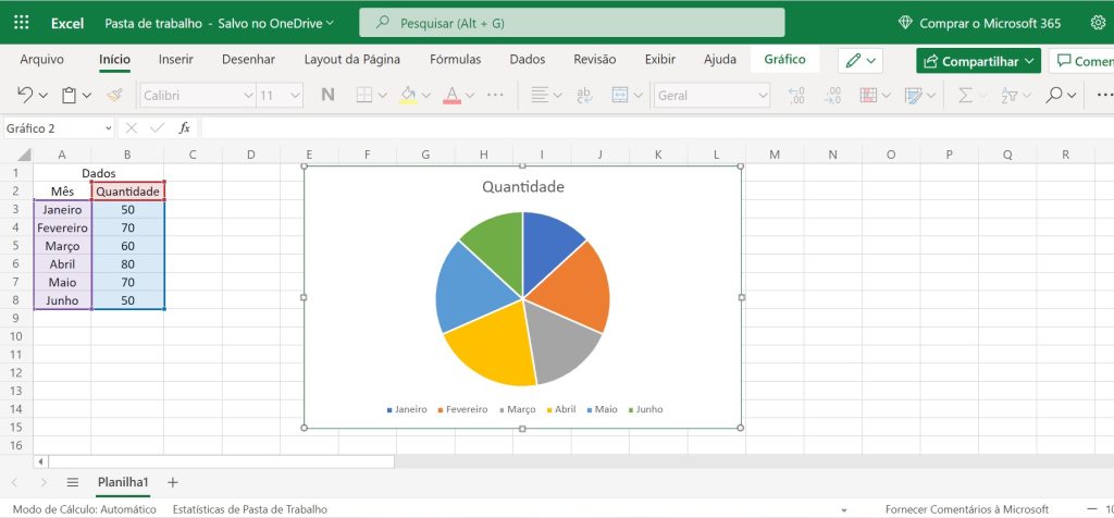 como fazer gráfico no Excel passo 4