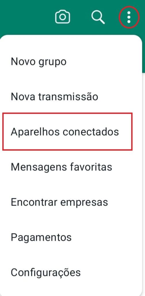 como verificar o uso do WhatsApp Web passo 1