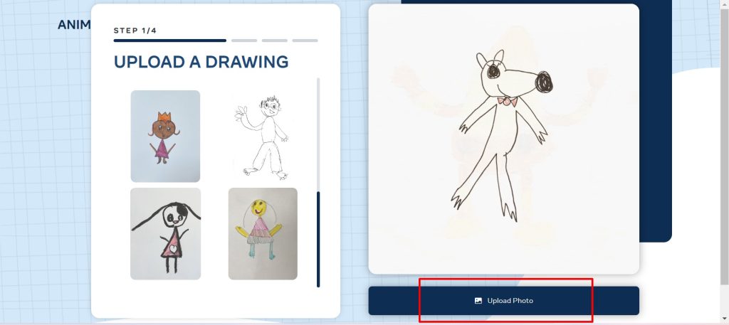 como fazer upload de desenhos na IA