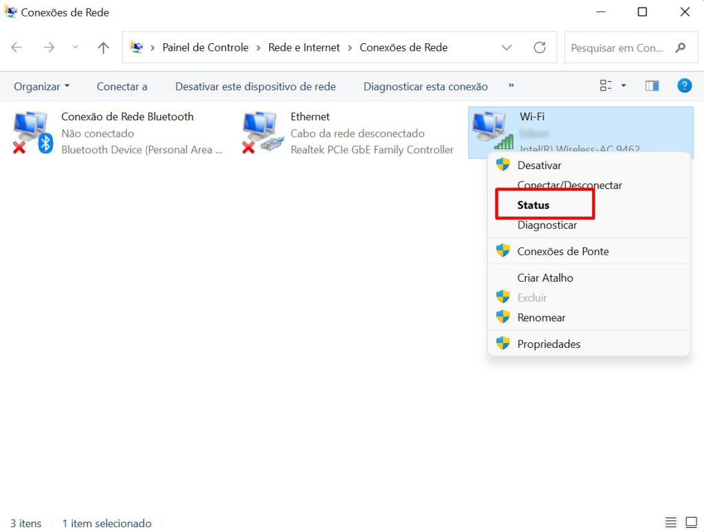 como recuperar a senha do Wifi pelo Windows 11 passo 3.2