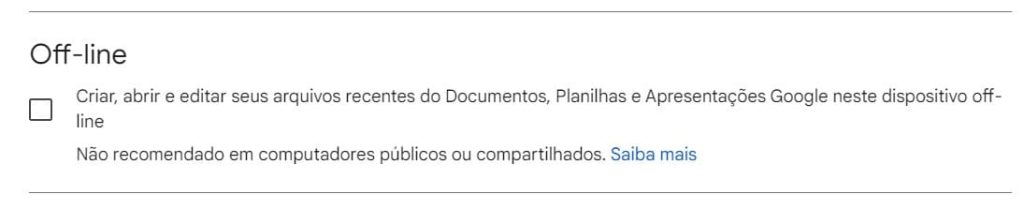 Veja e edite arquivos off-line no Google Drive.