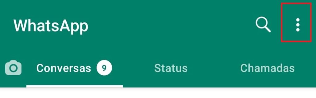 como esconder o status online no WhatsApp passo 1