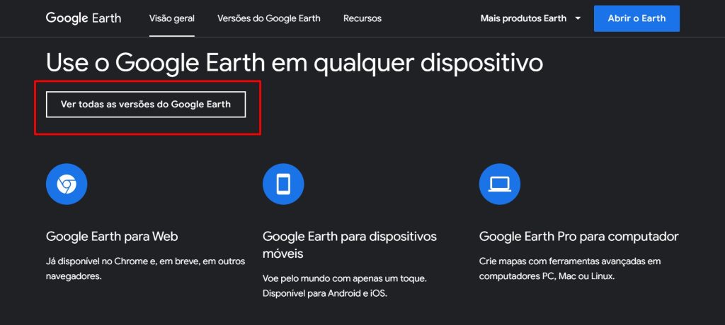 Como baixar o Google Earth Pro passo 2