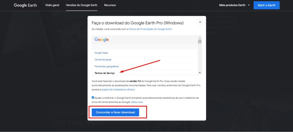 Como baixar o Google Earth Pro passo 4