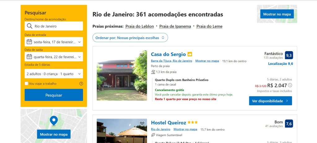 como fazer uma reserva no Booking passo 2.1