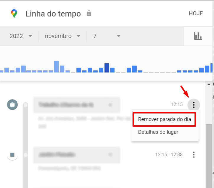 Como saber onde alguém esteve usando o Google Maps passo 8