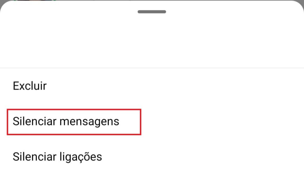 Como silenciar DM no Instagram passo 3