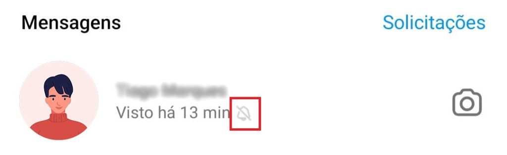 Como silenciar DM no Instagram passo 5